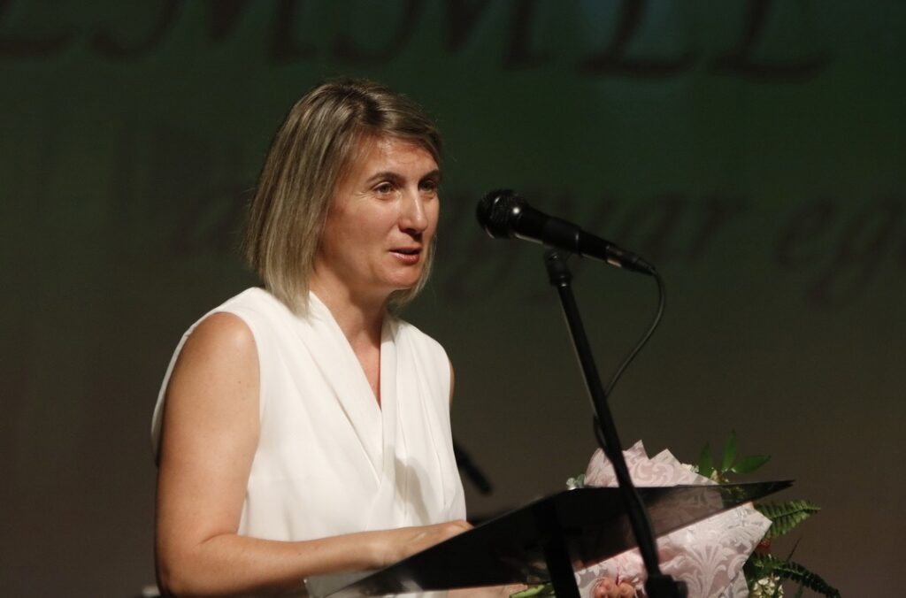 Pámer Ágnes kapta 2019-ben a Pongrácz Sándor-díjat. Fotó: Molnár Gyula/Paksi Hírnök