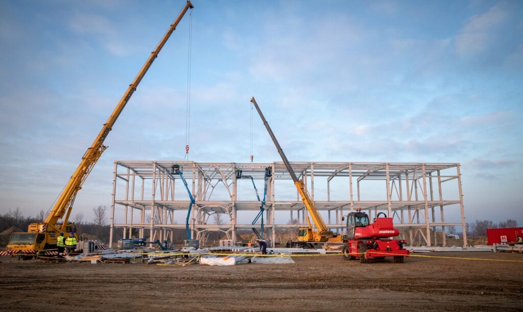 Készül a fővállalkozói irodaépület. Fotó: Paks II. Zrt.