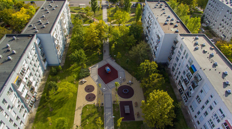 Lakótelep madártávlatból. Fotó: Babai István/Paksi Polgármesteri Hivatal
