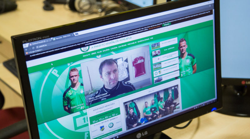 A Paksi FC honlapja. Fotó: Kövi Gergő/Paksi Hírnök