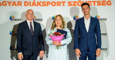 Diáksportért díjat kapott Klopcsikné Somorjai Mária