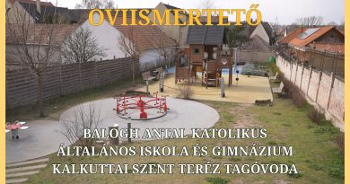 Oviismertető – Balogh Antal Katolikus Általános Iskola és Gimnázium Kalkuttai Szent Teréz Tagóvoda