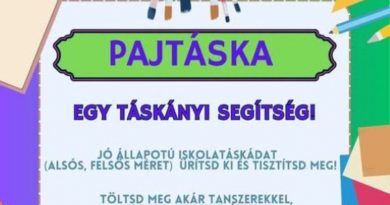 Idén is PajTáska, egy táskányi segítség Idén is PajTáska, egy táskányi segítség