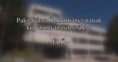 Paks Város Önkormányzatának képviselő-testületi ülése – 2026.09.10.